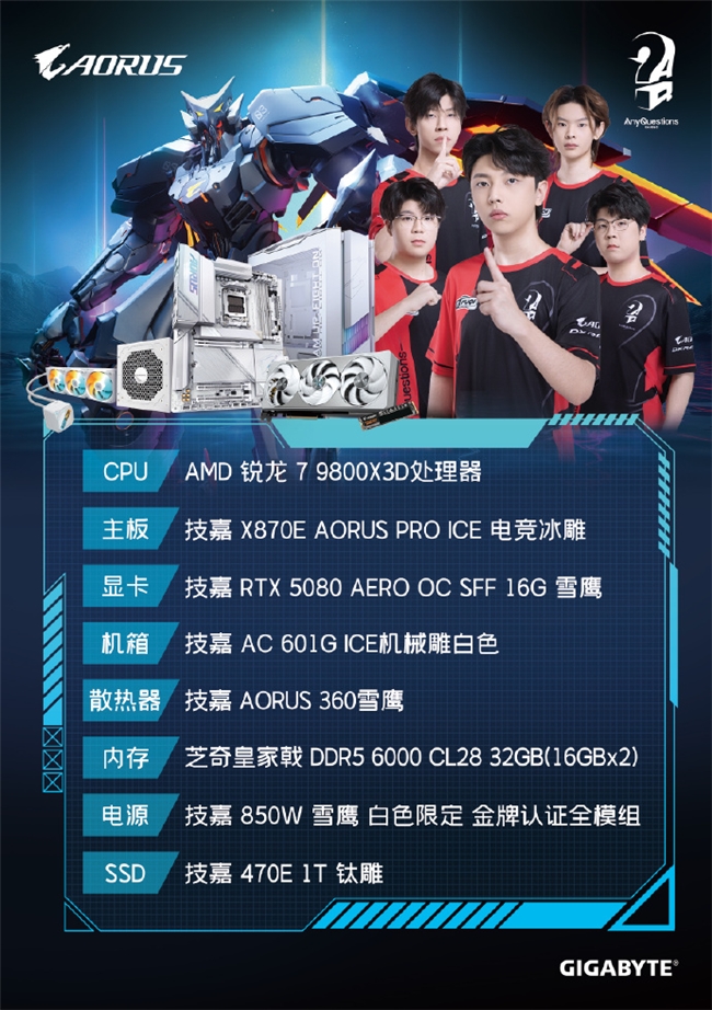 技嘉AORUS全明星计划持续发力:跨界联动多领域名人定制全家桶主机彰显硬核实力
