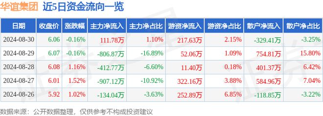 华谊集团（600623）8月30日主力资金净买入11178万元